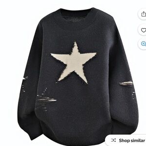 ⭐️Ripped Star Crewneck Sweater⭐️